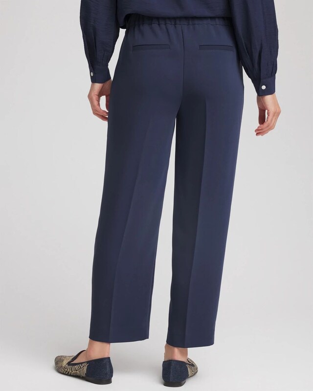 Stretch Crepe Tapered Ankle Pants - image 3